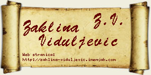 Žaklina Viduljević vizit kartica